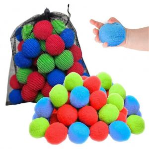 202450pcs 5cm Boules D'eau R&eacute;utilisables Mix-Color Absorbant Splash Soaker Bomb Ball D'&eacute;t&eacute; Ext&eacute;rieur Piscine Int&eacute;rieure Plage Amusant Bataille D'eau Jouets Pour Les Enfants - Neuf