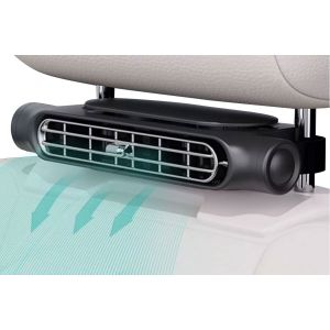 Ventilateur de voiture USB pour rafra&icirc;chir les si&egrave;ges arri&egrave;re, avec 3 vitesses et d&eacute;bit d'air r&eacute;glable. - Neuf