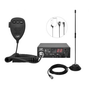 Pack PNI Radio Escort HP 8001L ASQ, 4W, 12V, 40 canaux + Antenne CB Extra 40 avec Aimant Inclus, Longueur 45 cm, 30W - Neuf