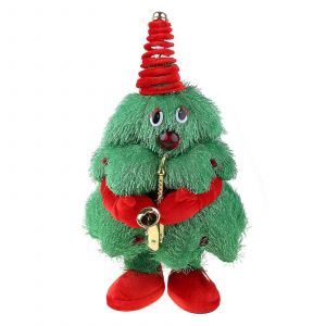 Jouet en peluche mignon de sapin de Noël de dessin animé, jouet en peluche de fête, jouets électriques en peluche électroniques pouvant chanter et danser-Saxophone - Neuf