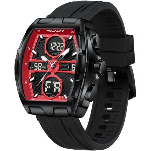 Nbgcm-Montre Homme Sport Digitale Grand Chronomètre Calendrier Led Militaire Montres Lumineux Analogique Etanche - Neuf