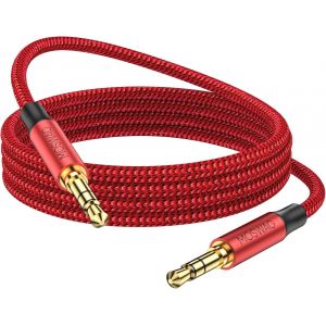 C&acirc;ble Aux 3,5 mm vers Jack Audio 3,5 mm C&acirc;ble Aux Prise 3 Broches pour Connecter le C&acirc;ble Jack St&eacute;r&eacute;o en Nylon pour T&eacute;l&eacute;phones,Casques,Haut-parleurs,Tablettes,PC,Lecteurs de Musique.[E48] - Neuf
