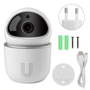 Camera de surveillance sans fil Wi-Fi 1080p HD, vision nocturne, interphone bidirectionnel, surveillance de securite domestique, compatible avec prise Tuya 100-240VEU - Neuf
