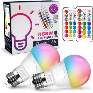 Ampoule Led E27 6w (Équivalent 40w) - Rvb Changement De Couleur & Dimmable,- Culot Edison À Vis E14 - Éclairage D'ambiance Avec Télécommande Pour Maison, Bar, Fêtes Et Ktv (Lot De [Amp747213] - Neuf