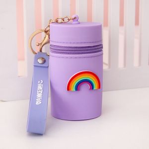 Petit Trousseau De Porte-Monnaie, Seau Keychain Porte-Monnaie Changer La Poche De Silicone Keychain Porte-Monnaie Porte-Monnaie - Neuf