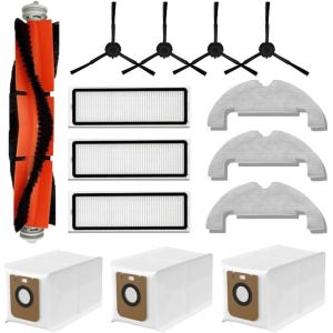 Kit d'accessoires de rechange pour aspirateur robot Dreàme Bot D10 Plus RLS3D 2 brosses principales,4 filtres,4 brosses latérales,4 lingettes,4 sacs à poussière,2 outils de nettoyage (multicolore - Neuf