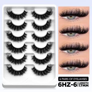 Ore-Cils 5d Duveteux ?Il De Chat,Naturels,Épais,Bouclés,Longs Et Résistants,Extension De Cils Pour Maquillage-6 Pairs-6hz06- - Neuf