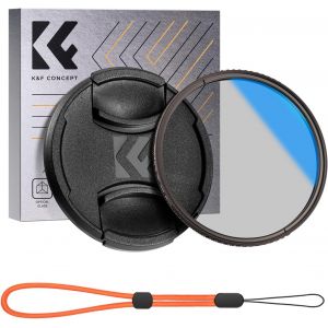 55mm Filtre polarisant CPL et Bouchon et Courroie pour Objectif Appareil Photo (K Série) - Neuf