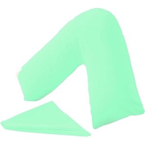 Kalanka-Taie D'oreiller En Forme De V - Polycoton - Soutien Du Dos Et Du Cou - Housse De Coussin Orthopédique/De Grossesse/D'allaitement Uniquement (Vert Menthe) - Neuf