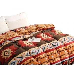 Plaid En Microfibre Rouge 200 X 230 Cm, Motif G&eacute;om&eacute;trique, Couverture Polaire En Peluche - Neuf