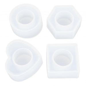 Moule En Silicone Pour Bo&icirc;te De Rangement En Cristal &Eacute;poxy,Forme Hexagonale,Ronde Et Carr&eacute;e,Pour Serviette De Salle &Agrave; Manger - Neuf