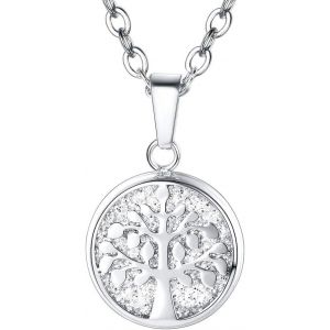 Kal-Collier Arbre De Vie Femme Homme,Pendentif Personnalis&eacute; Arbre De Vie Coquillage Naturel,M&eacute;daille Acier/Or/Noir Avec Cha&icirc;ne R&eacute;glable Amulette De Protection (Bo&icirc;te Cadeau) - Neuf