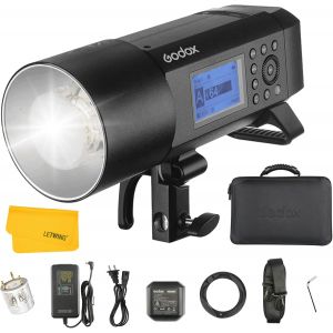 Godox AD400Pro Flash Stroboscopique Ext&eacute;rieur, 400Ws TTL HSS Speedlite 1/8000s, Batterie au Lithium, Temps de Recyclage 0,01-1s, Flash Photo Professionnel pour Canon/Nikon/Sony/Fuji/Olympus/Panasonic - Neuf