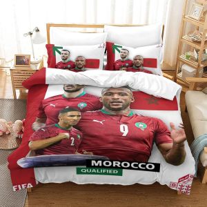 Qatar Housse De Couette De La Coupe Du Monde Morocco | Housse De Couette Souvenir De C&iquest;&iquest;L&iquest;&iquest;Bration | &iquest;&iquest;Quipes De Pays Pour La Coupe Du Monde King&pound;&iquest;Xcm&pound;&copy; - Neuf