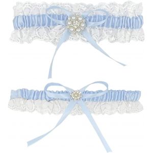 Kgabery-Jarretière De Mariage Bleu Élastique Jarretière De Mariée L'accessoire Nuptial¿ - Neuf