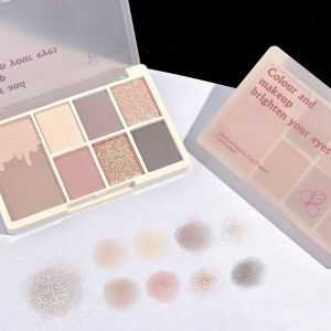 Palette De Fards A Paupieres 7 Couleurs, Paillettes, Mat, Multifonctionnel, Fard A Joues, Melange De Maquillage, Ombre A Paupieres Pour Femmes Et Filles, Type 4 - Neuf