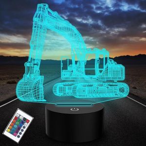 Veilleuse Led, 16 Couleurs, Lampe Illusion 3d, Télécommande Usb, Décoration De Chambre À Coucher, Lampe De Table Pour Enfants, Cadeaux D'anniversaire De Noël[Vei9272745] - Neuf