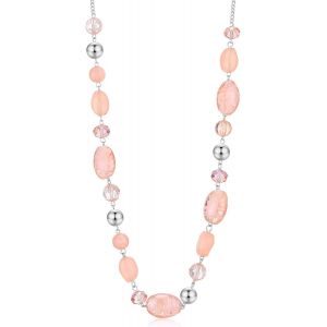 Long Collier De Perles En Pierre Pour Femmes Collier De Cha&icirc;ne En Argent Avec Cristaux De Coquillage Bijoux De Mode Cadeau No&euml;l Pour Maman - Neuf