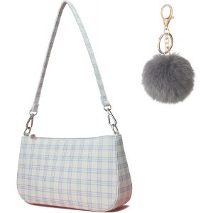 Petit Sac &agrave; Main &agrave; la Mode y2k pour Femmes Sac &agrave; aisselles &agrave; Carreaux r&eacute;tro Sac fourre-Tout en Toile &agrave; Carreaux &agrave; la Mode - Neuf