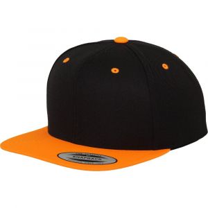 Flexfit Classic 2-Tone Snapback Casquette - Noir / Neon Oran - Neuf