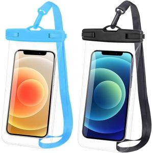 Checarzhn--No1-2 Sacs Pour Téléphone Portable Étanches, Housses Universelles Pour Téléphone Portable Sous L'eau, Compatibles Avec Iphone 14, 13, 13, 13, 12, 11 Pro, Xr, X, Se, Et Samsung Galaxy S22. - Neuf