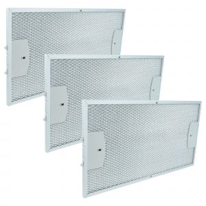 vhbw 3x Filtre anti-graisse compatible avec Siemens LI49632SD/02, LI8632, LI49632SD/03 hotte de cuisine, m&eacute;tal - Neuf