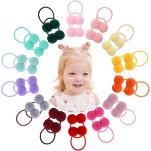 Kalanka-28pcs Bracelets De Cheveux &Eacute;lastiques De Pour B&eacute;b&eacute;s Et Filles, Bande En Caoutchouc Douce, Porte-Queue De Cheval Multicolore Pour Tout-Petits - Neuf