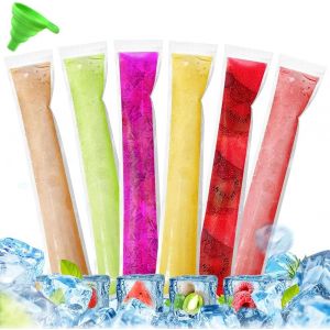 Eryi-200pcs Sacs Popsicle, Moule Sac Popsicle, Pochettes Popsicle Moule Sacs, Pochette Popsicle, Sac À Sucette Glacé, Sac A Sucette Glacée Jetable, Diy Popsicle Pochettes Avec Entonnoir Vert - Neuf