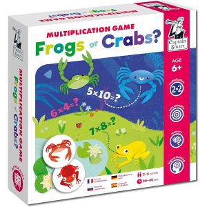 Sansh-Jeu Éducatif Pour Enfants | Grenouilles Ou Crabes | Multiplication, Mathématiques, Comptage, Chiffres, Ajouter Et Soustraire | Un Jeu De Société Pour Les 6 Ans | 2x2 Joueurs - Neuf
