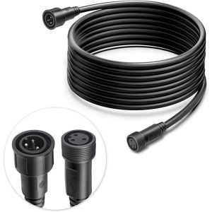 Connecteur de câble étanche à 3 broches - 22 AWG - 3 m - IP68 - Câble d'extension rapide pour voiture, camion, bateau - Barre lumineuse LED (2 bandes, noir) - Neuf