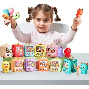 Montessori Games 1 Year 30 Piece Sensory Finger Puppets Montessori Toys for Counting,Matching and Sorting Educational Toys for Boys and Girls 1 2 3 4 Years and Up - Neuf