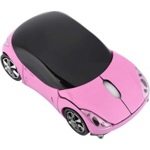 Souris de Voiture sans Fil 2,4 G, Forme de Voiture de Sport Cool, Souris Optique sans Fil 2,4 GHz avec Récepteur USB, Souris Optique sans Fil1600 DPI pour Ordinateur Portable - Neuf