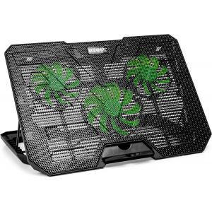 Duronic LC3 Refroidisseur Ordinateur Portable | 3 Ventilateurs | Tapis Refroidisseur pour Laptop Contre la surchauffe des appareils | 2 Ports USB | Hauteur Ajustable | Contr&ocirc;le de la temp&eacute;rature - Neuf