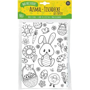 Kalanka-Nappe En Papier &Agrave; Colorier, Motif : P&acirc;ques, Nappe &Agrave; Colorier P&acirc;ques, Images &Agrave; Colorier P&acirc;ques, Coloriage P&acirc;ques, D&eacute;coration Pour Table De P&acirc;ques, Activit&eacute;s Pour Enfants - Neuf