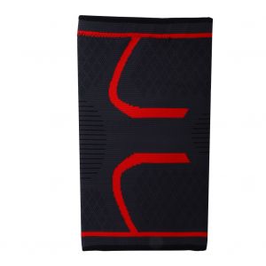 Genouilleres De Compression Respirantes Pour Le Sport, Protection Des Genoux Pour Le Fitness, Soulagement De La Douleur, Rayures Noires Et Rouges - Neuf