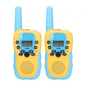 Lot De 2 Mini Talkies-Walkies, Chargement Usb, Radio Sans Fil, Jouets Pour Enfants, Cadeaux D'anniversaire Et De Noel, Bleu Et Jaune, Europeen, 8 Canaux, Pmr 446 Mhz - Neuf