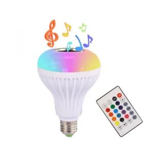 E27 Rgb Sans Fil Bluetooth Haut-Parleur Bulle Musique Jouant Dimmable Led Lampe À Musique Lampe Avec 24 Touches À Distance - Neuf
