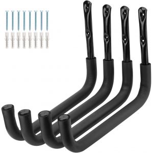 Mevronisshop-Lot De 4 Crochets De Rangement Muraux Pour Garage, 39 Cm En Acier Robuste Pour Kayak, Échelle, Canoë, Planche De Surf, Planche À Pagaie - Neuf