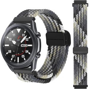 22mm Nylon Strap For Samsung Galaxy Watch 3 45mm/Gear S3 Frontier/Classic/Galaxy Watch 46mm Elastic Strap For Huawei Watch Gt 2 46mm/Gt 2 Pro/Gt 2e, Gt 3 46mm/Gt 3 Pro 46mm/Gt 4 46mm - Neuf
