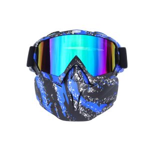 Masque Et Lunettes De Ski Pour La Moto Et Les Activit&eacute;s De Plein Air - Bleu - Neuf