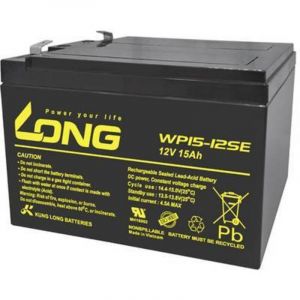 Long Wp15-12se Wp15-12se Batterie Au Plomb 12 V 15 Ah Plomb (agm) (l X H X P) 151 X 103 X 99 Mm Cosses Plates 6,35 Mm R&eacute;sistant Aux Cycles De Charge, Y860382 - Neuf