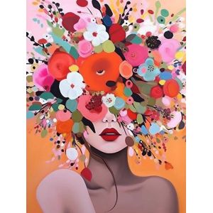 Ayuhr-Diy Beauté Diamond Painting Accessoires, Fleurs 5d Broderie Diamant Kit Complet Point De Croix Strass Diamant Painting, Peinture Diamant Craft Home Artisanat Murale Décor 30x40cm C48 - Neuf