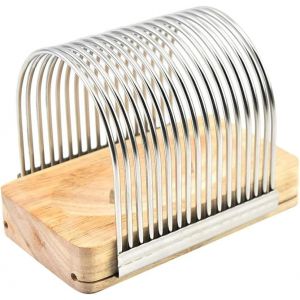 Trancheuse À Pain Argentée, Trancheuse À Pain Manuelle, Coupe-Pain Compact D'épaisseur Uniforme, Planche À Découper Manuelle Pour Pain Maison, Gâteaux, Sandwichs Grillés - Neuf