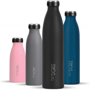 Gjfty-Gourde Acier Inoxydable Milkybottle U2013 750ml, Noir | Bouteille Isotherme D'eau | Revêtement Durable Parfaite Pour Enfants, Sport, L'ecole | Isolée Qualité Supérieure - Neuf