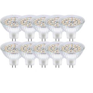 Ampoule Led Gu5.3, Mr16 Led 12 V 3 W &Eacute;quivalent &Agrave; 30 W, Lumi&egrave;re Chaude 3000 K, Ampoule Halon, Non Dimmable, Lot De 10 - Neuf