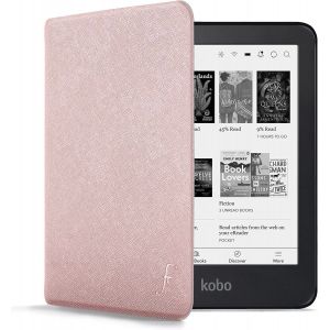 KALANKA-Forefront Cases Étui pour Kobo Clara 2E (Modèle: 2022) - Mince et Léger, Fonction Automatique Veille/Réveil Intelligente Étui, Coque (Housse) de Protection pour Kobo Clara 2E - Or Rose - Neuf
