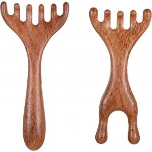 Kal-Lot De 2 Peignes Gua Sha En Bois Pour La Relaxation Et La R&eacute;duction Du Stress, Outil De Massage Du Cuir Chevelu Pour M&egrave;re, Soeur Et P&egrave;re - Neuf