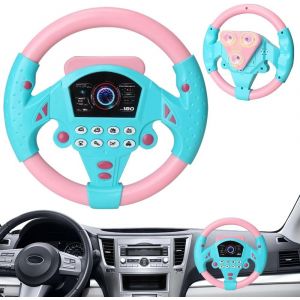 KAJGL-Volant Jouet Enfants,Outil Volant Enfant Pour Voiture Avec Lumière Et Son,Jouet Copilote De Volant Avec De Rotation À 360°,Jouets Éducatif Interactif Pour Enfants De 3 Ans Et Plus - Neuf