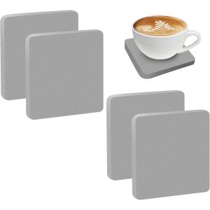 4 pièces sous-Verres en diatomite Absorbant l'eau pour l'évier,Porte-Savon en Terre de diatomée utilisé pour Les savons à Main,Les Tasses,Les Plantes (4 carrés) - Neuf