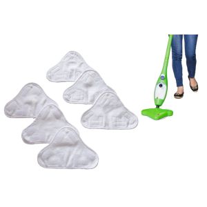 Lot de 6 lingettes de nettoyage lavables en microfibre pour balai vapeur H2O X5 - Neuf